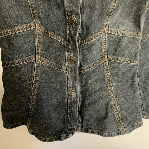 Anna Sui  Corset Style Denim Jacket - Picture 12 of 14